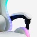 Weißer Gaming-Stuhl LED ergonomische Recliner Kissen Pixy Kauf