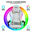 Weißer Gaming-Stuhl LED ergonomische Recliner Kissen Pixy Preis