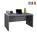 Schreibtisch Arbeitstisch Bürotisch aus Holz Grau Zementfarbe Design Pratico Verkauf