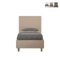 Einzelbett Kinder mit Stauraum 80x190 modern Kunstleder Sunny S Aktion