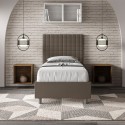 Einzelbett Kinder mit Stauraum 80x190 modern Kunstleder Sunny S Lagerbestand