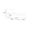 Einzelbett Kinder mit Stauraum 80x190 modern Kunstleder Sunny S 